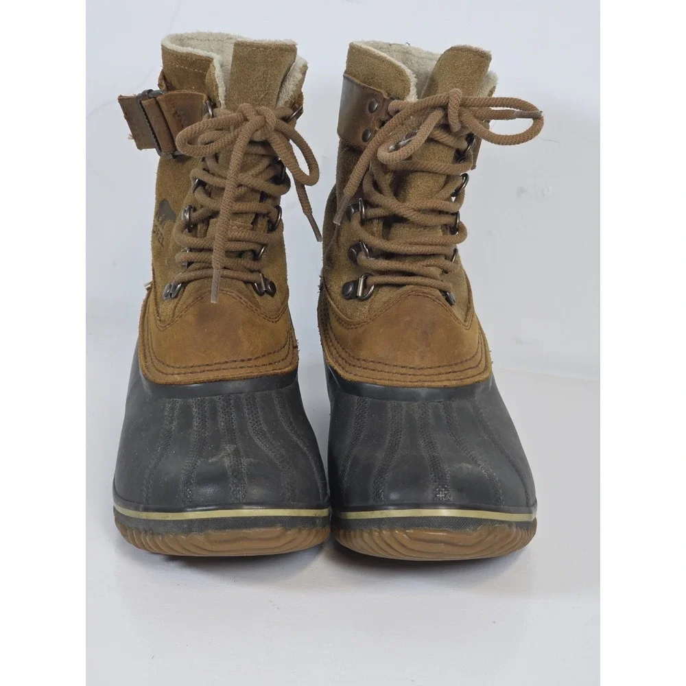 Sorel Womens 8 Winter Leather Waterproof Heeled Duck Ankle Snow Boots Shoes
